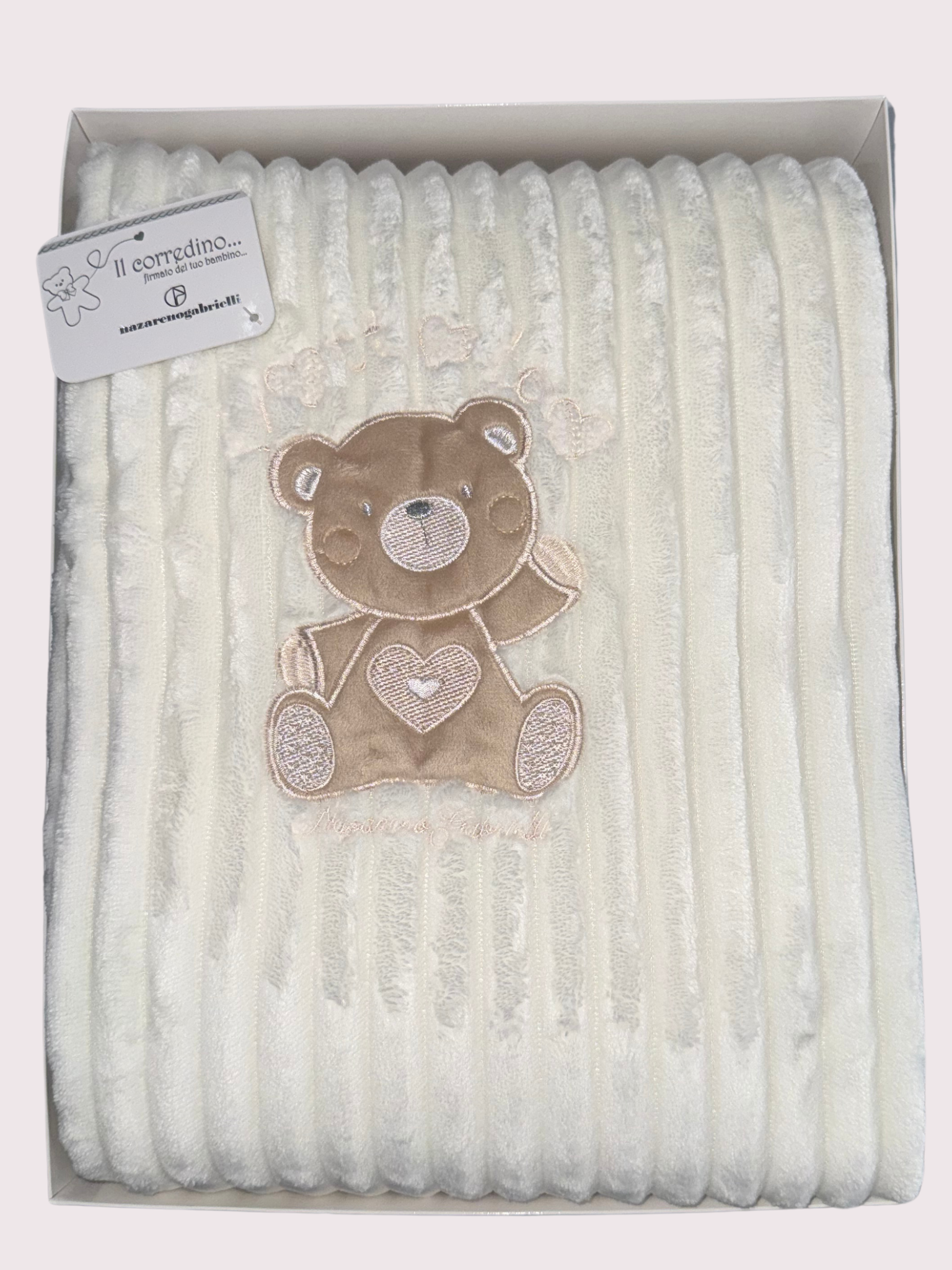 Coperta in ciniglia per lettino