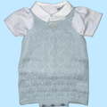 Newborn's first outfit set in cotton yarn - HopHopla