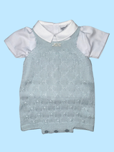 Newborn's first outfit set in cotton yarn - HopHopla