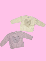 Maglione neonata con applicazione fiocco - 12/36 mesi