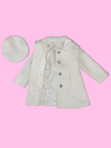 Cappotto bimba con basco coordinato - 1/4 anni