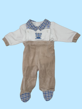 Salopette neonato in ciniglia
