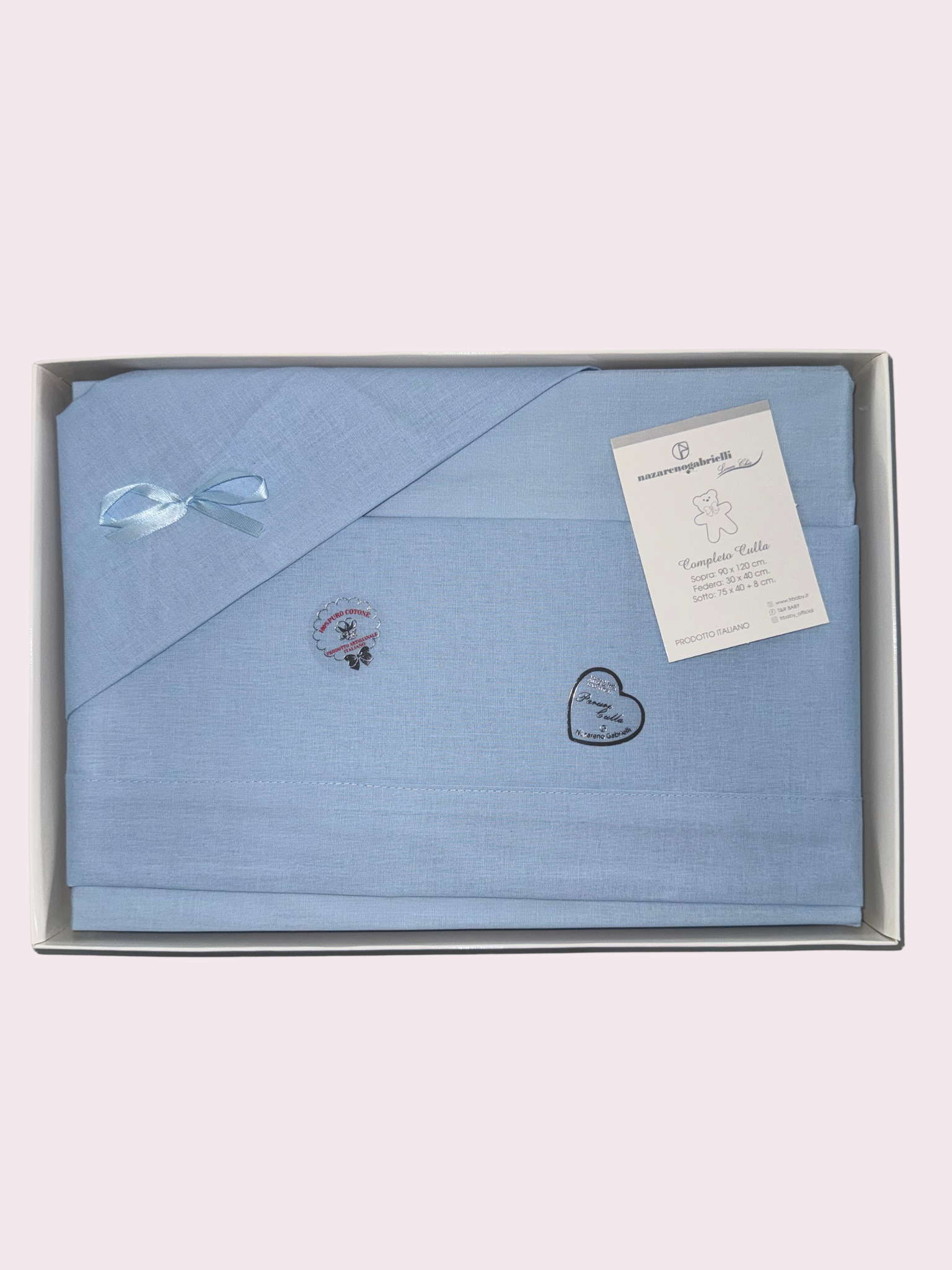 Composè lenzuola in cotone per carrozzina