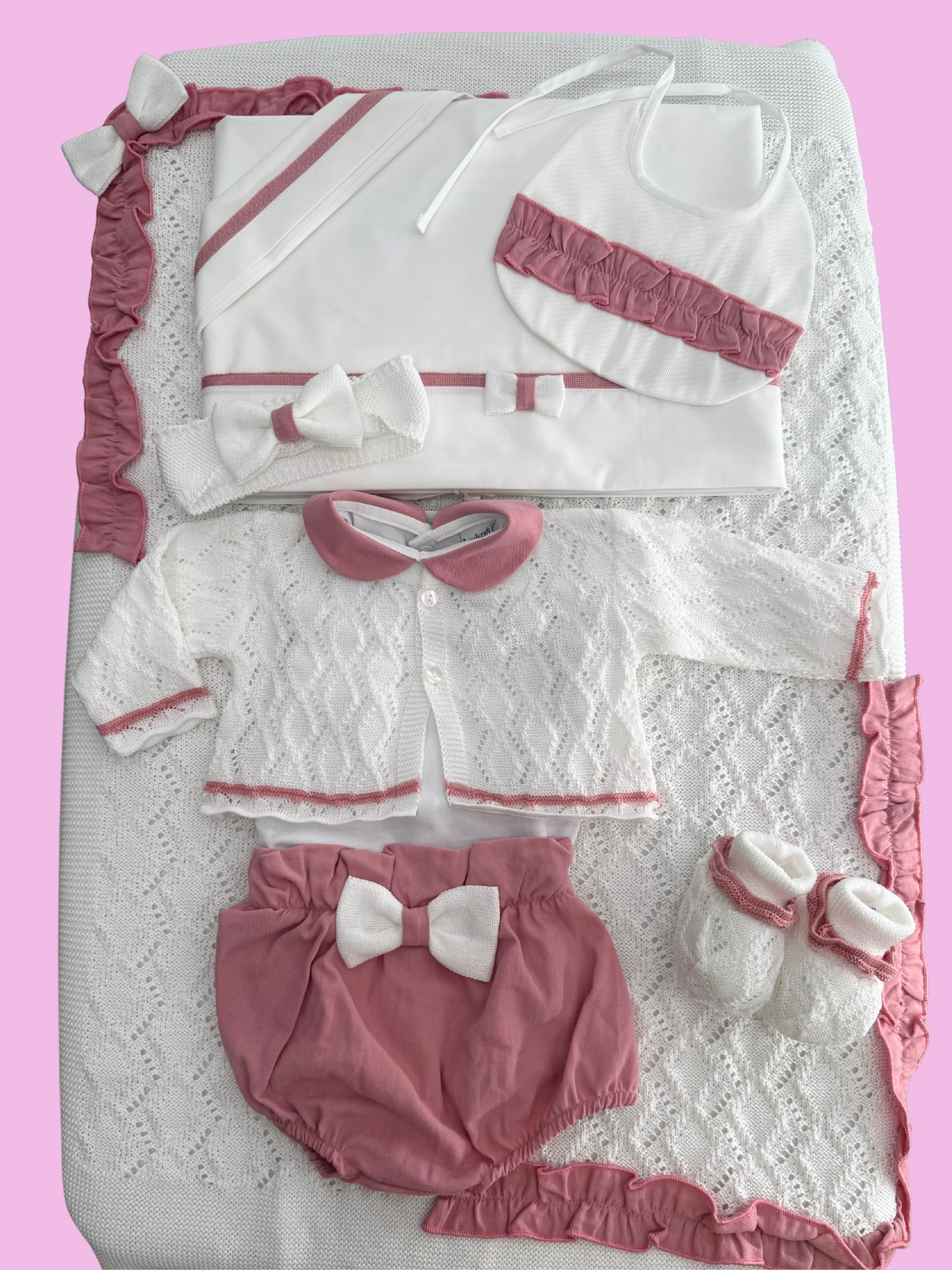 Set prima nascita neonata in filo di cotone - HopHopla