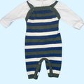Knitted baby dungarees - 1/18 months