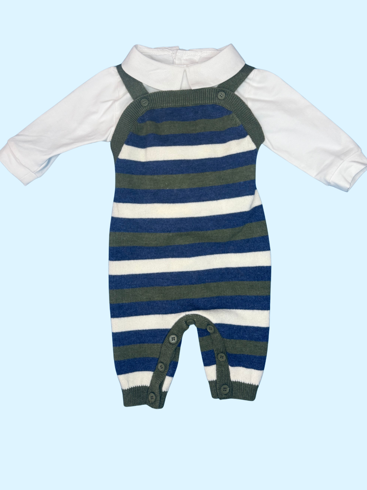 Salopette neonato in maglia - 1/18 mesi