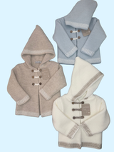 Cappottino neonato con cappuccio - 3/9 mesi