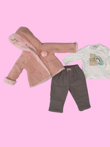 Completo con giacca neonata