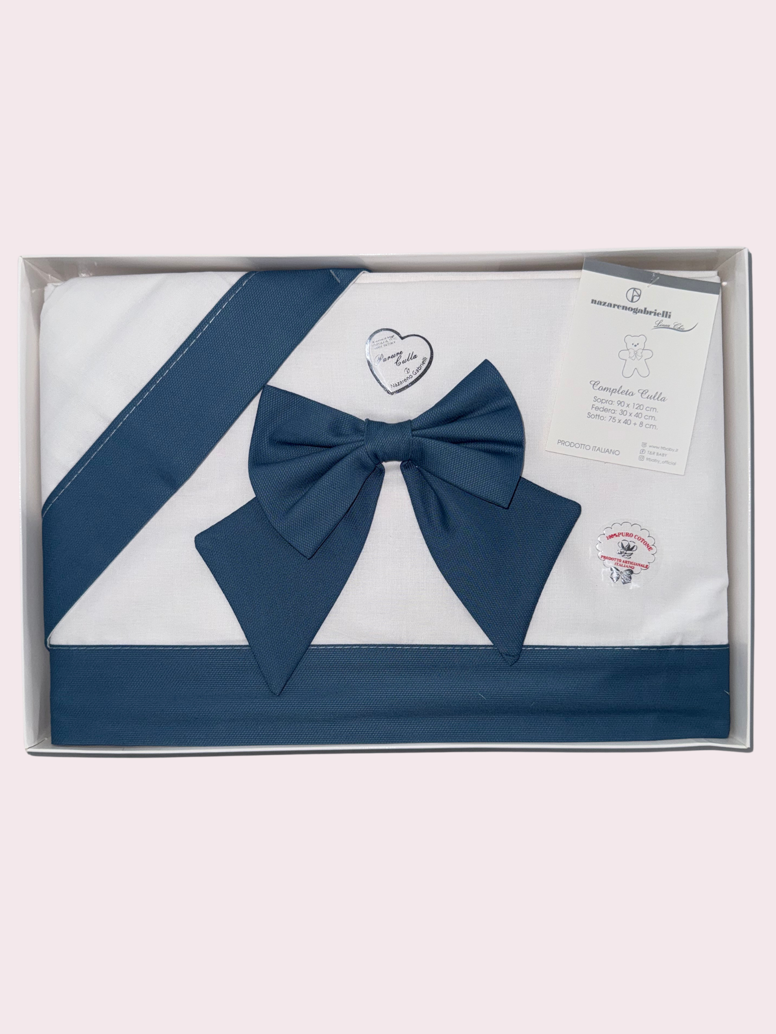 Composè lenzuola in cotone per carrozzina