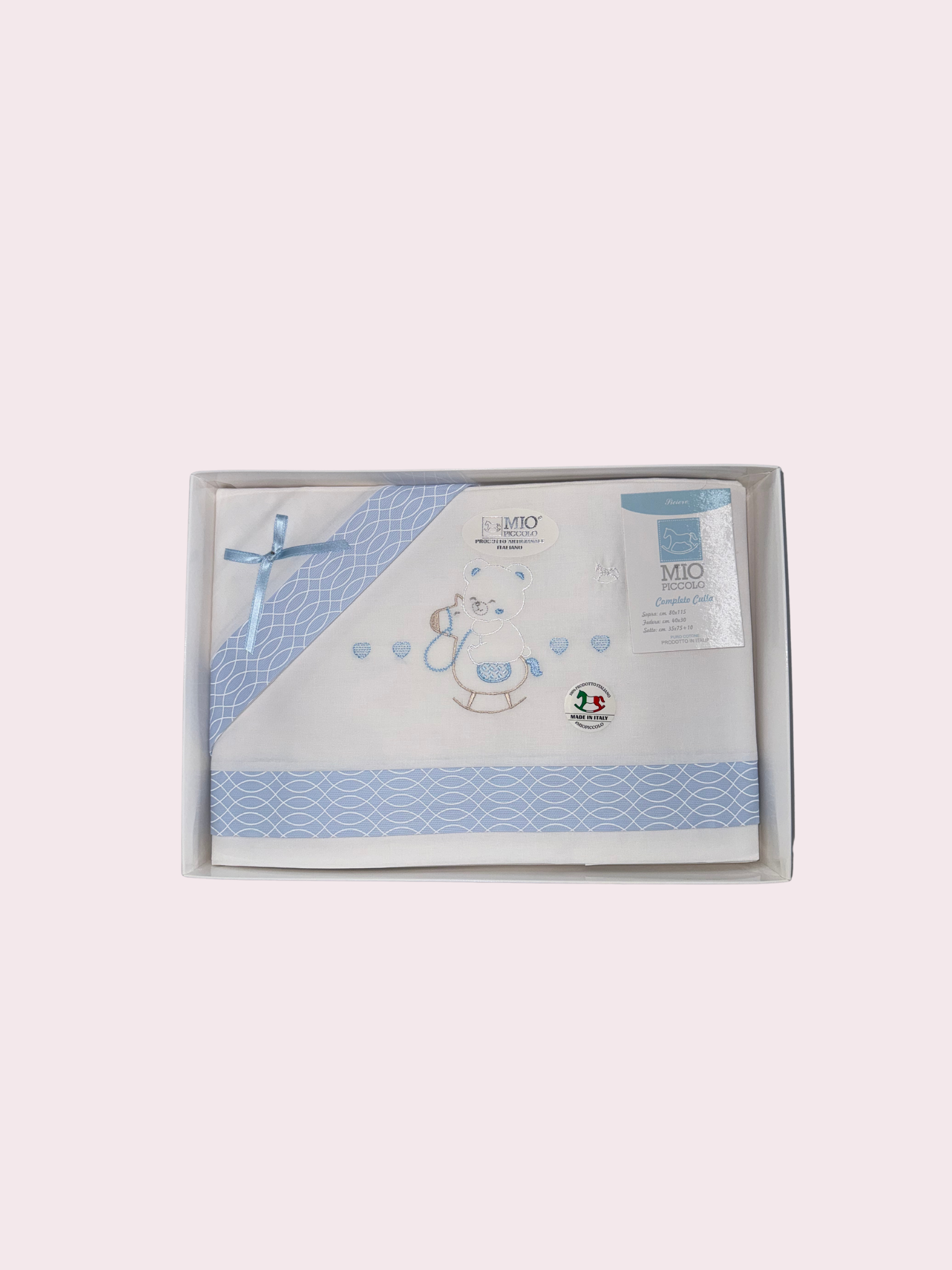 Composè lenzuola in cotone per carrozzina