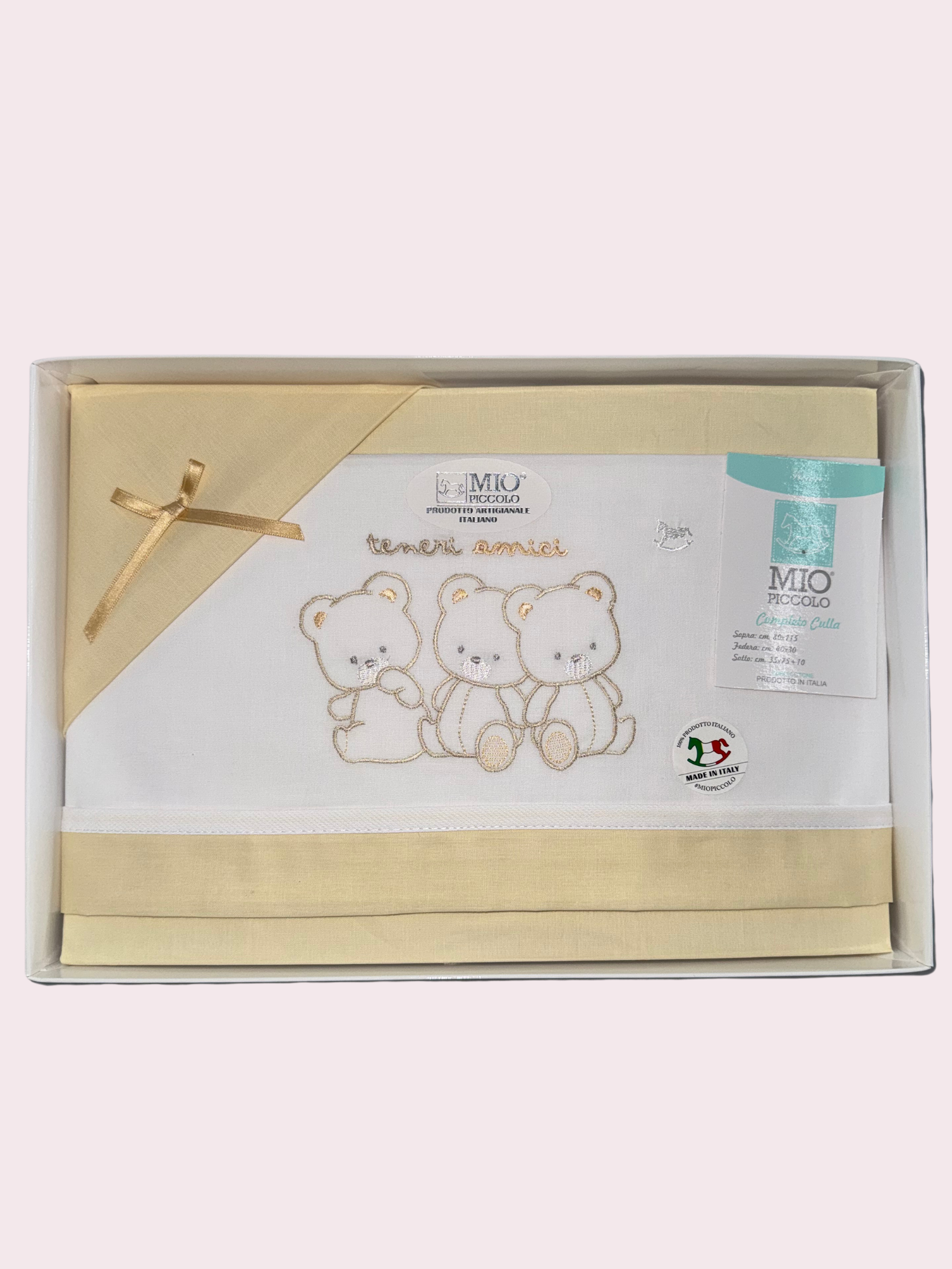 Composè lenzuola in cotone per carrozzina