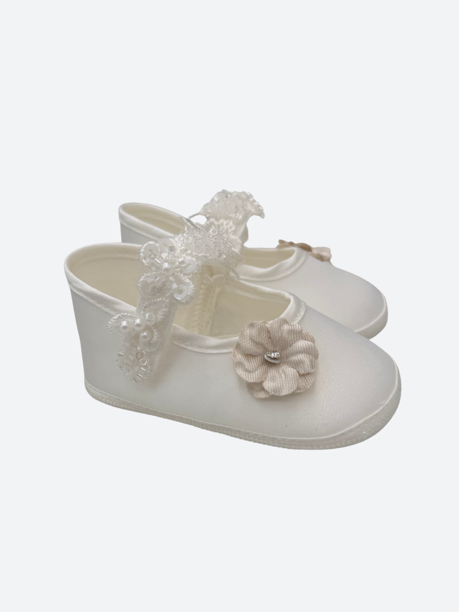 Scarpine battesimali "Alice" - Les Petits Enfants