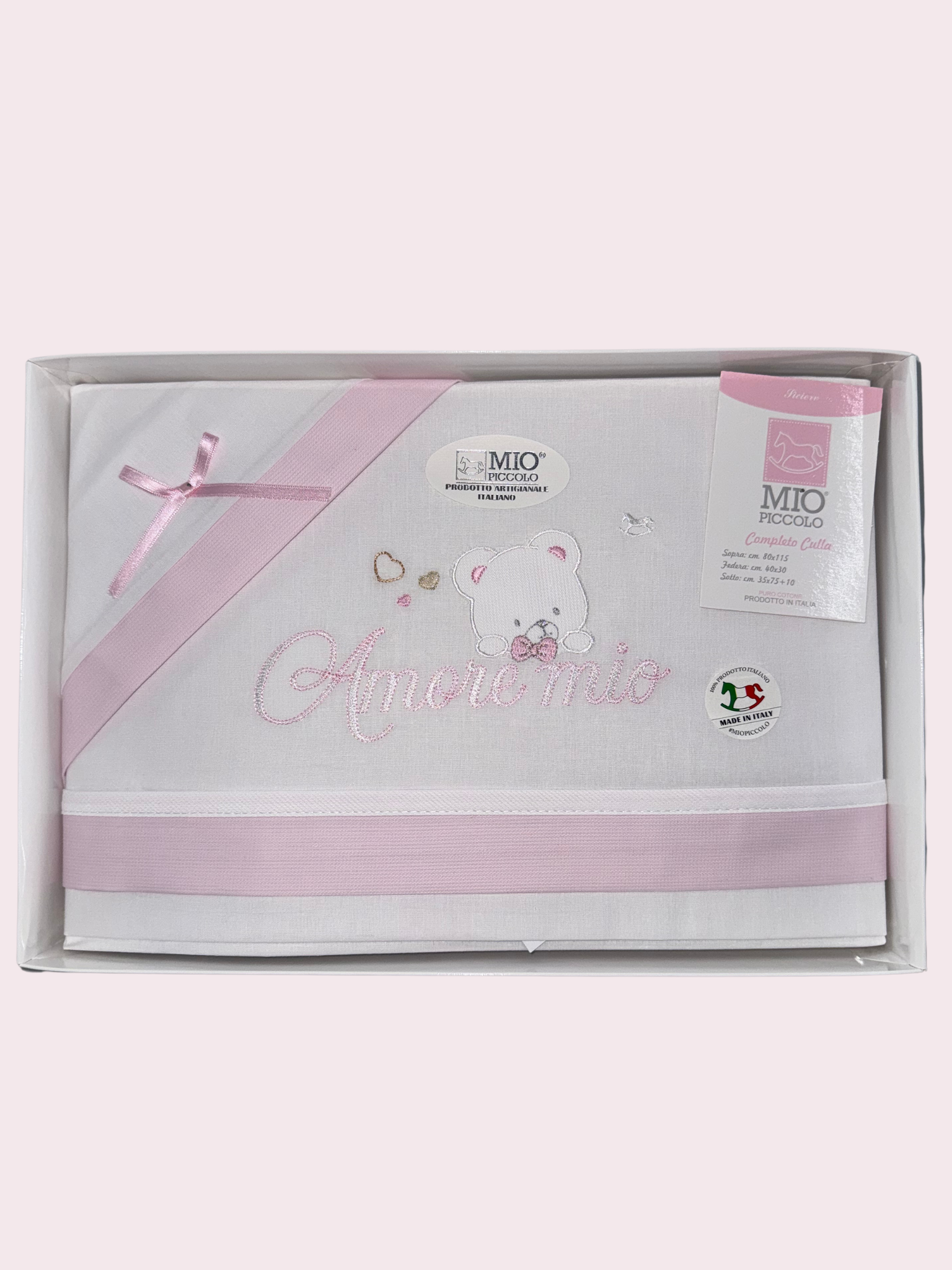 Composè lenzuola in cotone per carrozzina