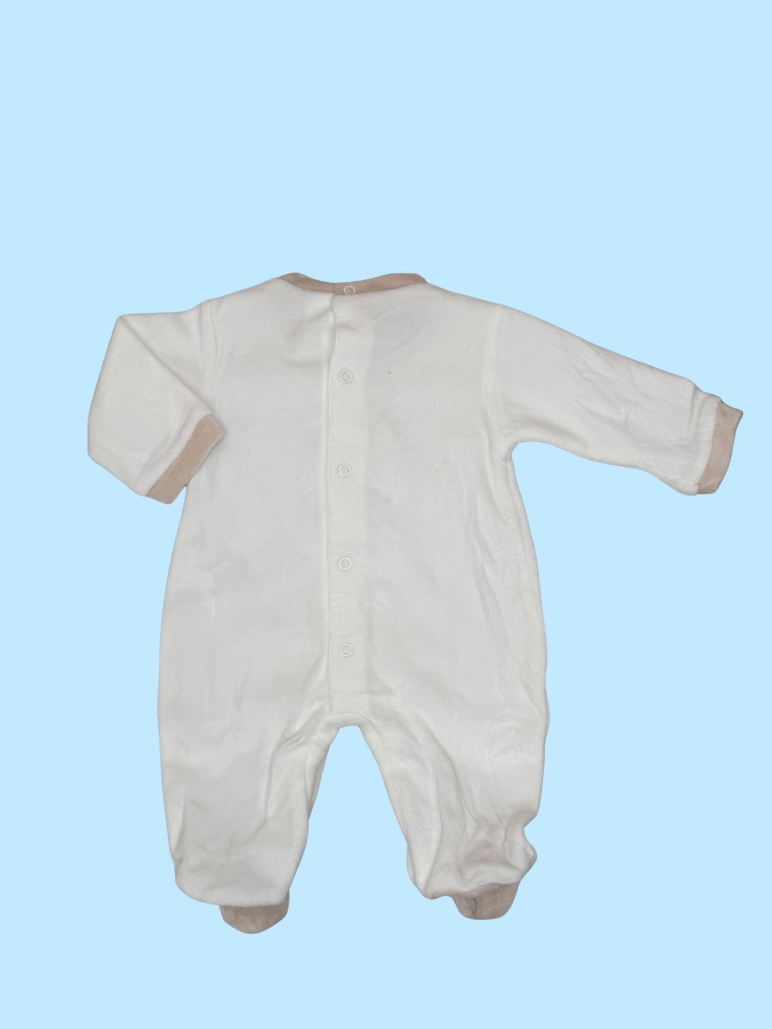 Baby velour sleepsuit