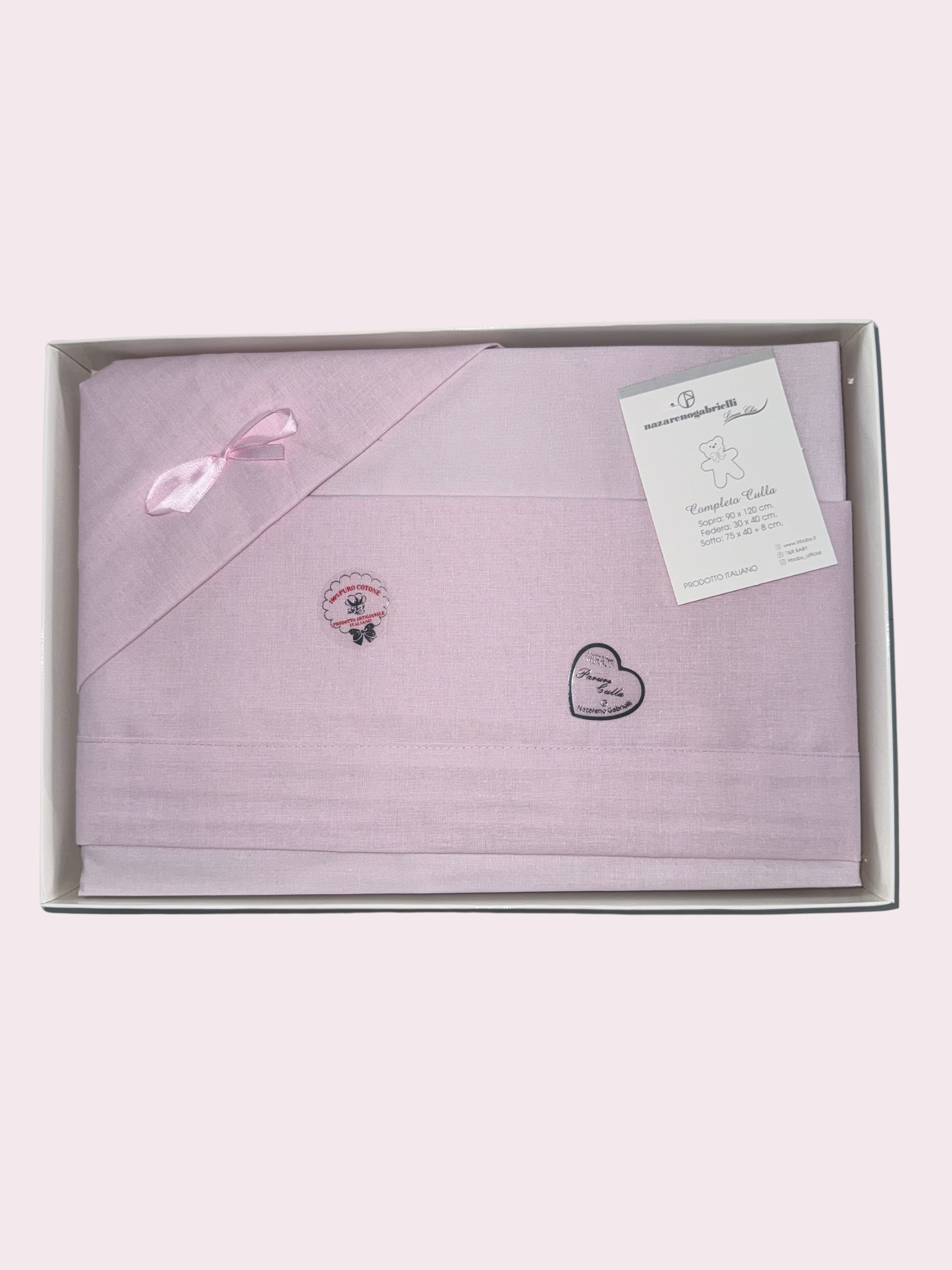 Composè lenzuola in cotone per carrozzina