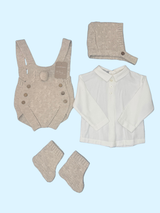 Knitted baby romper