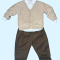 Completo elegante neonato con camicia - 3/18 mesi