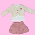 Completo elegante neonata 12/36 mesi