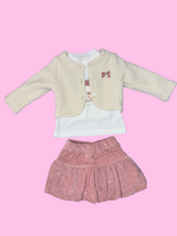 Completo elegante neonata 12/36 mesi