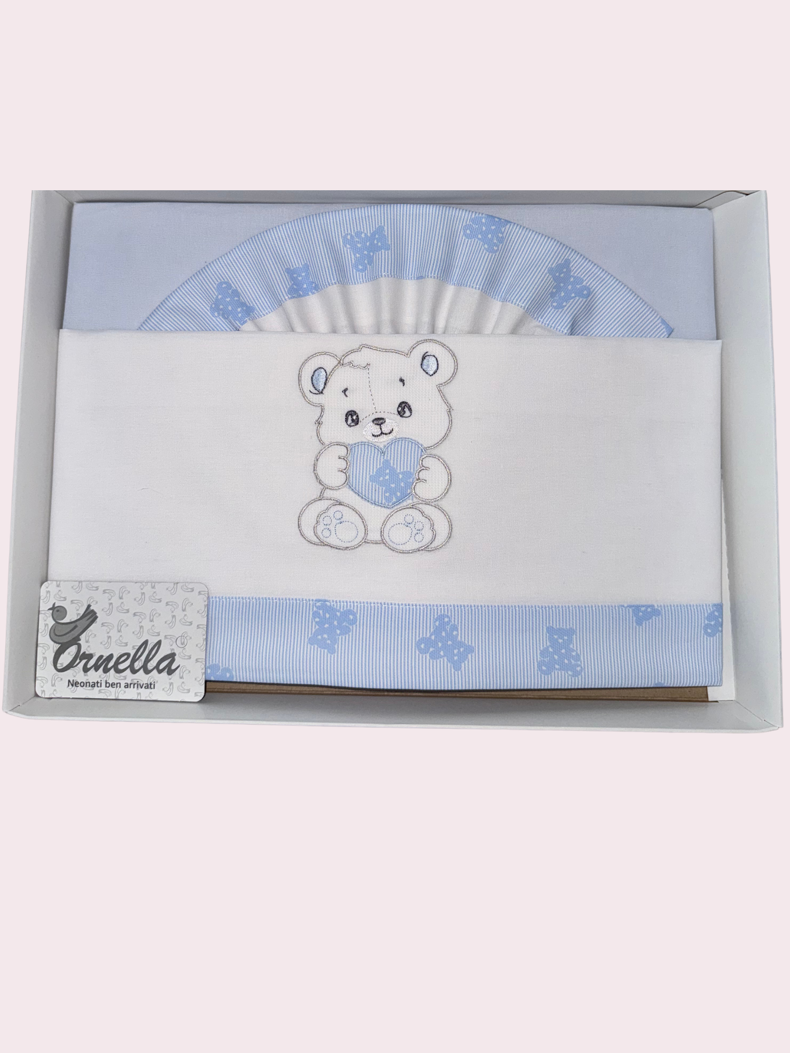 Composè lenzuola in cotone per carrozzina