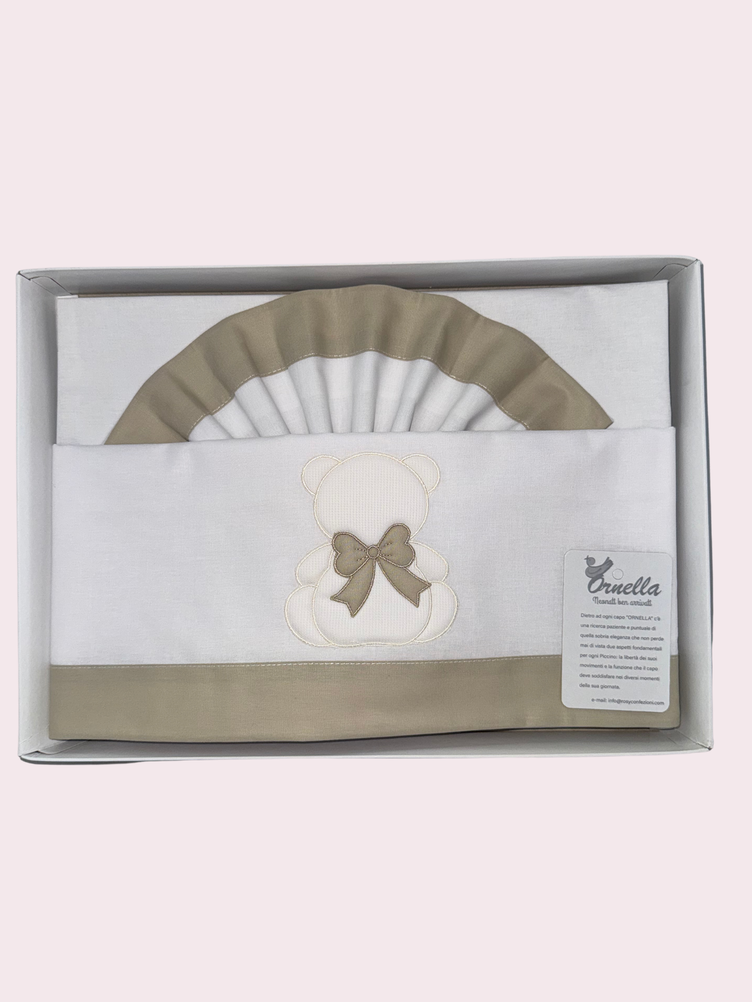 Composè lenzuola in cotone per carrozzina