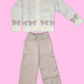 Completo in maglia neonata 12/36 mesi