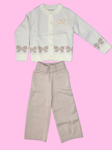 Completo in maglia neonata 12/36 mesi