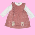 Vestito in velluto neonata - 3/18 mesi