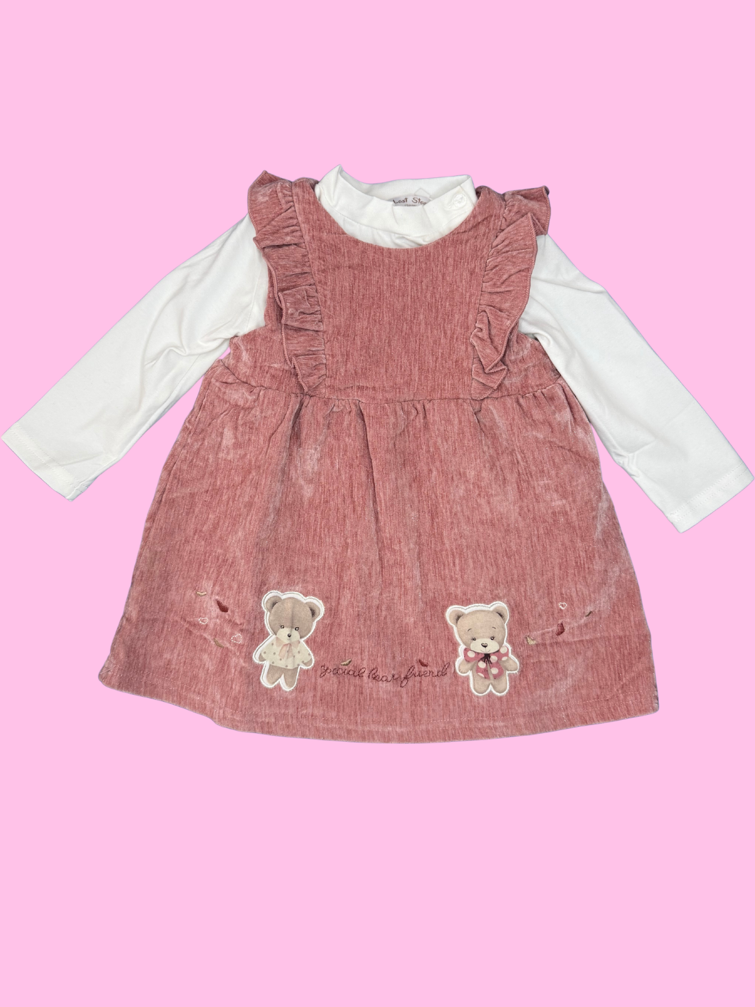 Vestito in velluto neonata - 3/18 mesi