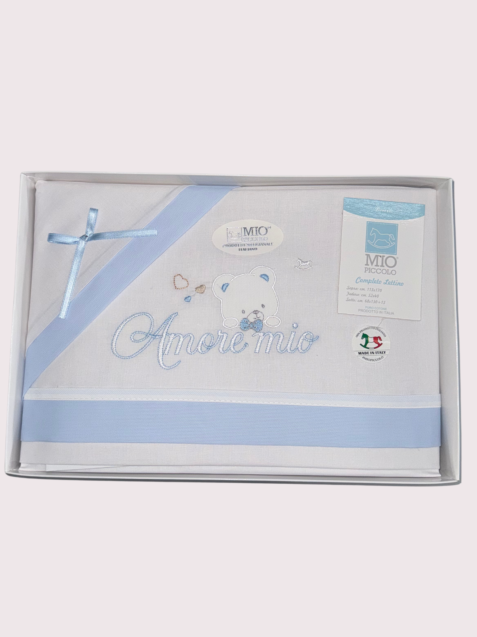 Composè lenzuola in cotone per lettino