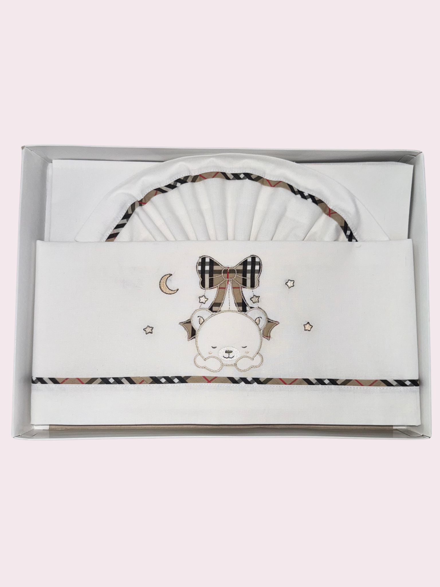 Composè lenzuola in cotone per carrozzina