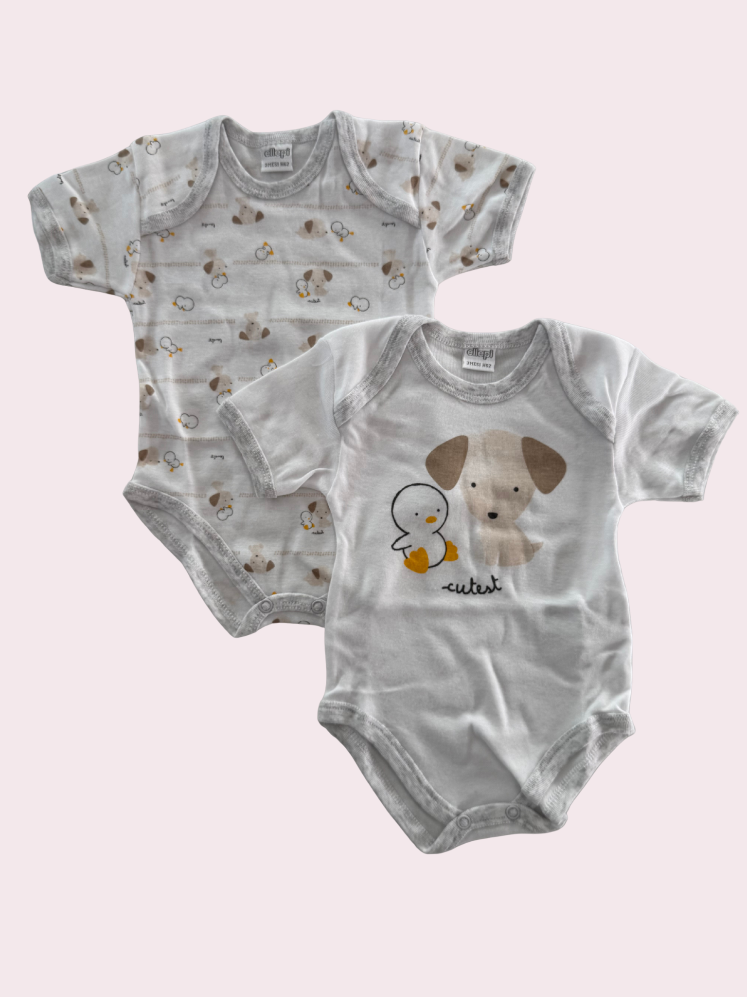 Body 100% cotone Bipack a manica corta