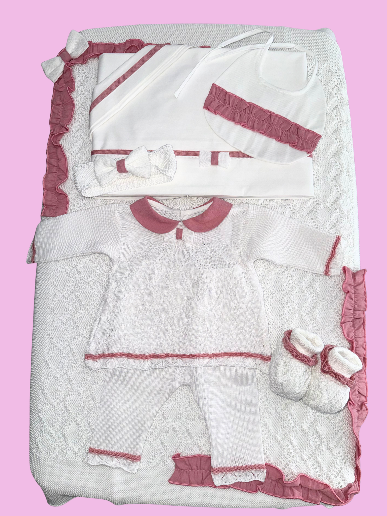 Set prima nascita neonata in filo di cotone - HopHopla