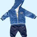 Tuta neonato in ciniglia - 1/12 mesi