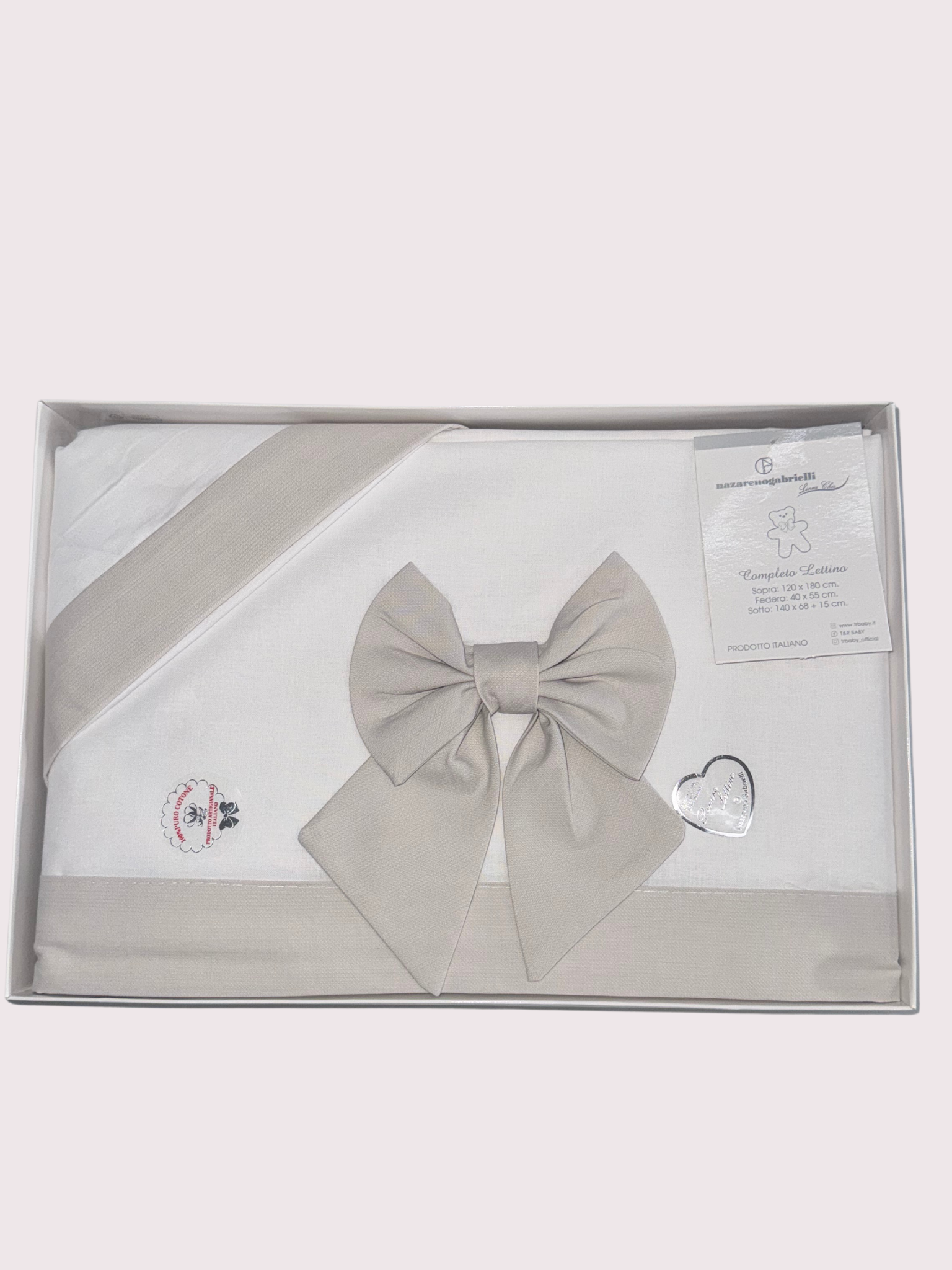 Composè lenzuola in cotone per lettino