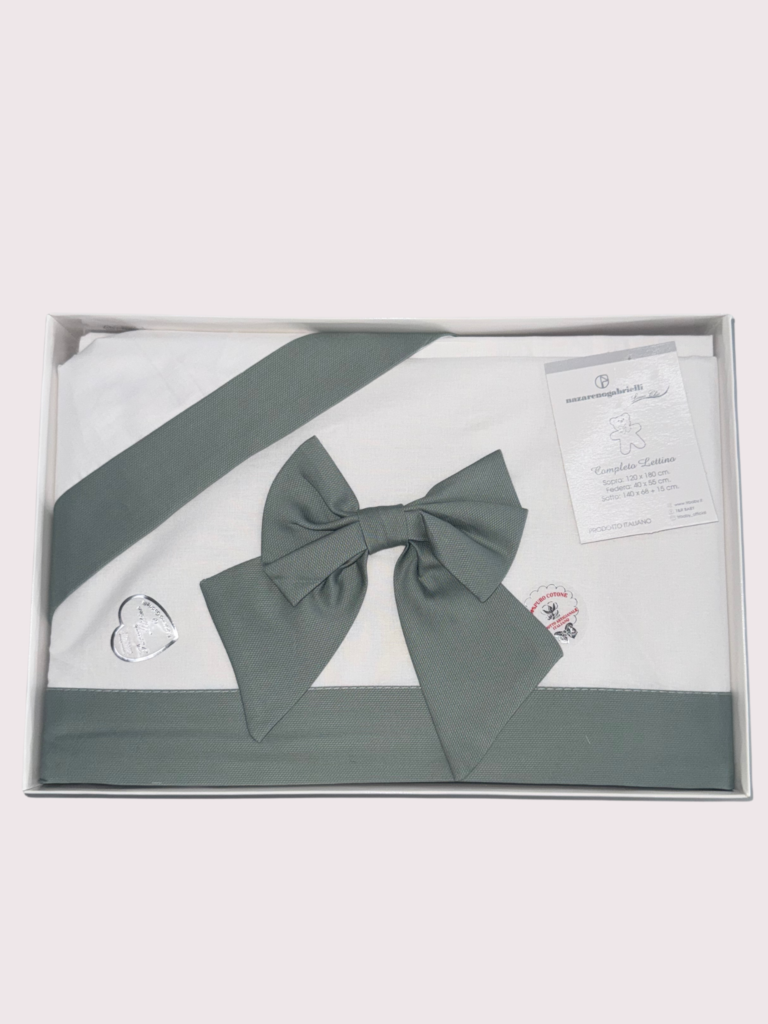 Composè lenzuola in cotone per lettino