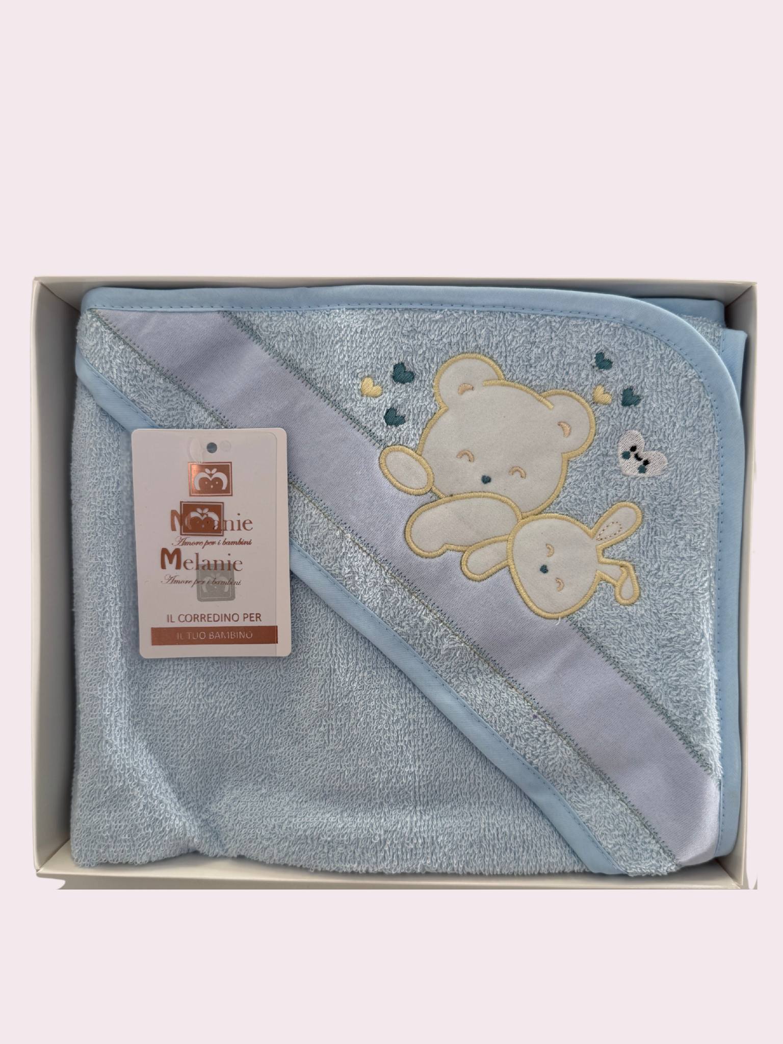 Accappatoio quadrato in spugna 0M+