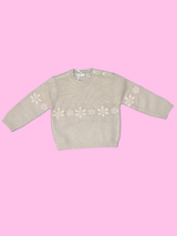 Baby girl's sweater with floral embroidery - 12/36 months