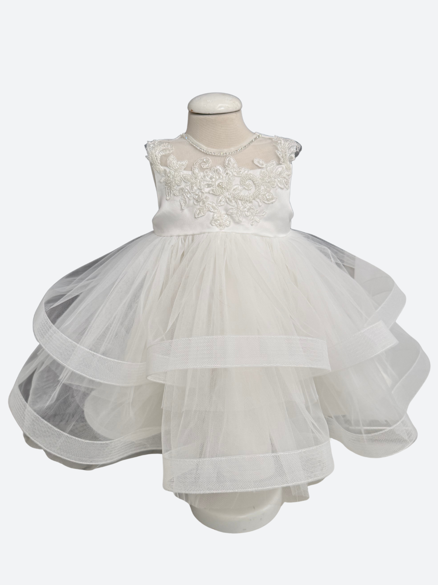 Abito da cerimonia neonata con bolerino - Pascal Kids