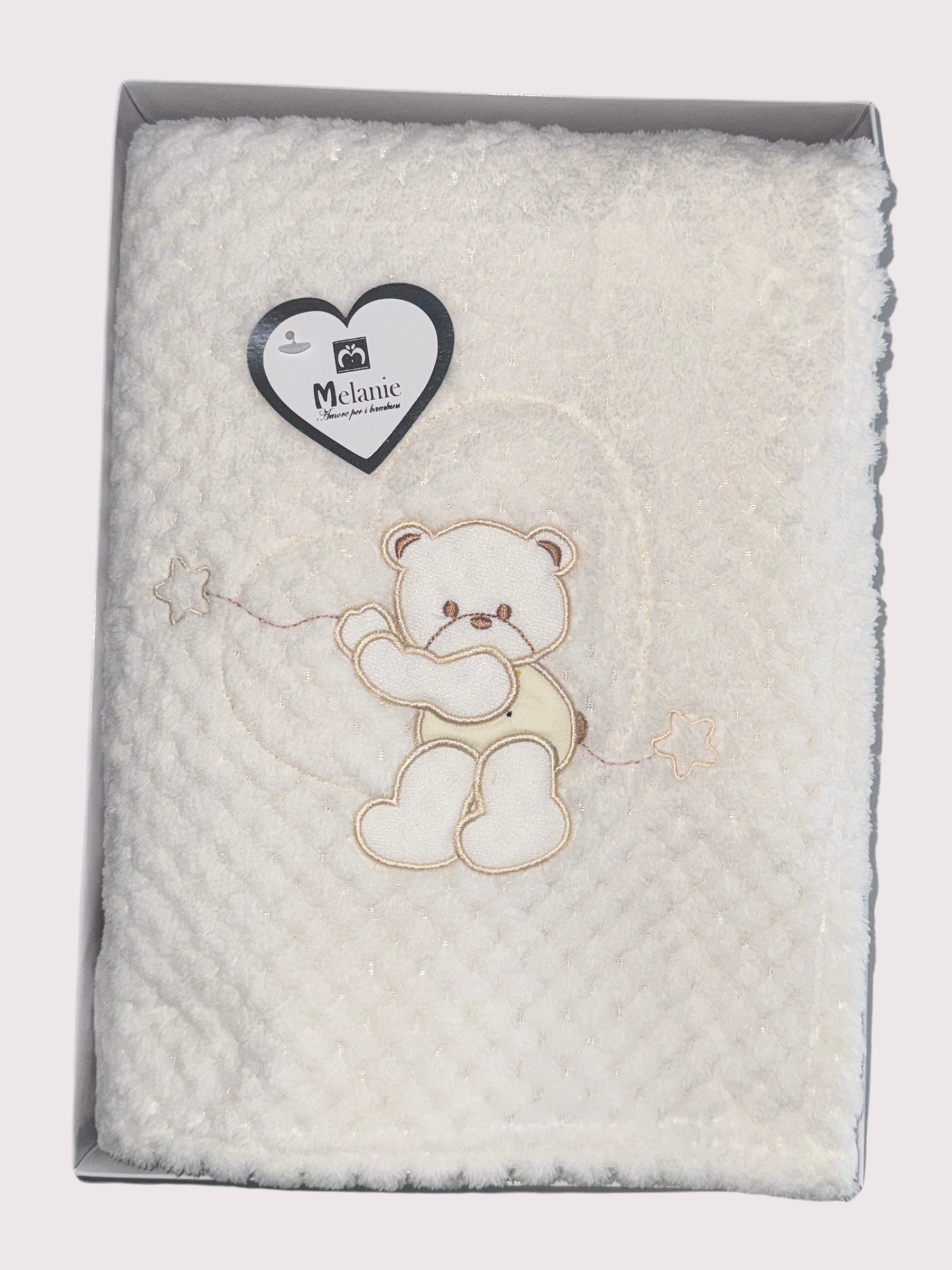 Coperta in ciniglia per lettino