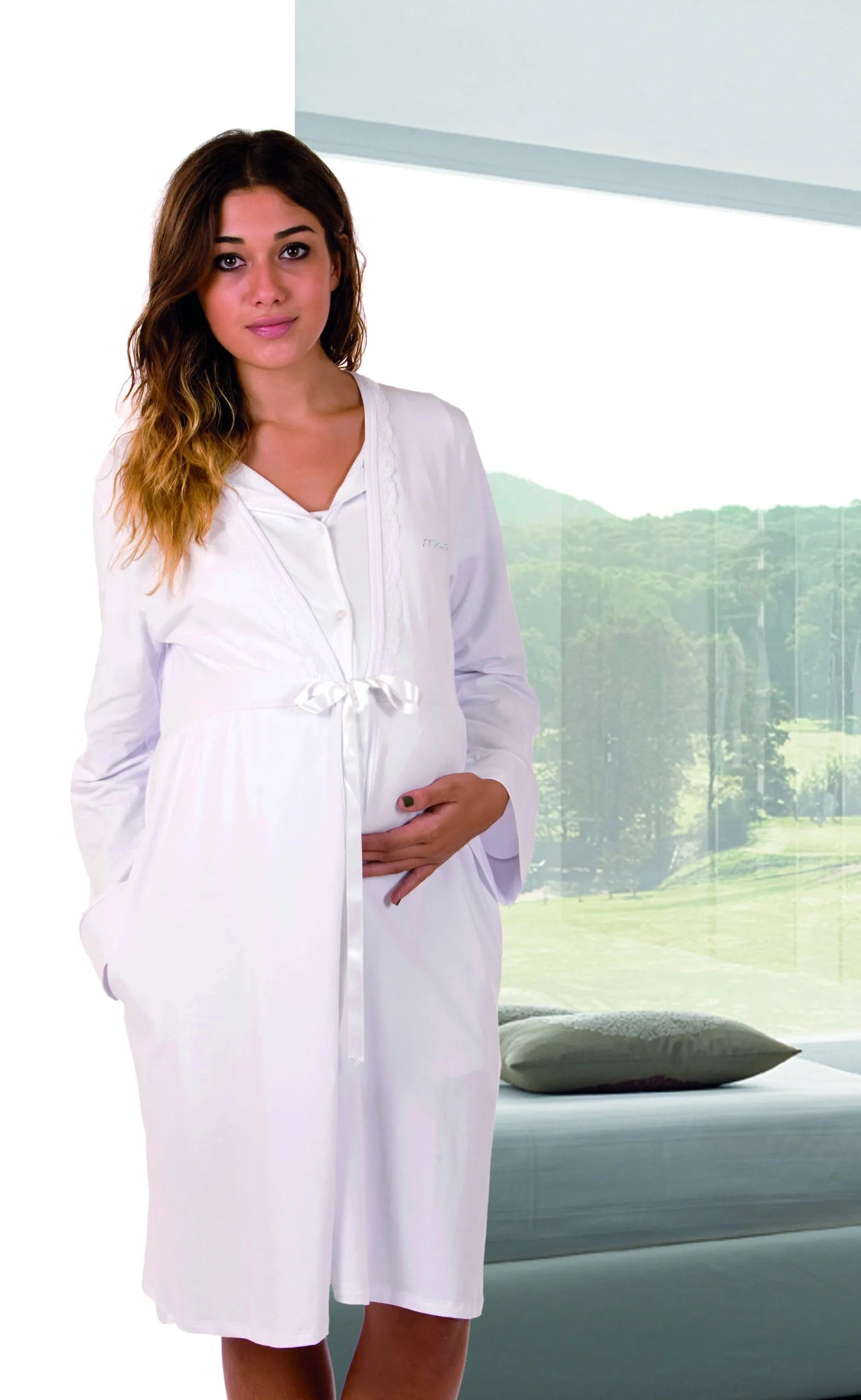 Vestaglia premaman in cotone - Mamina