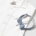 Camicia neonato in cotone con papillon