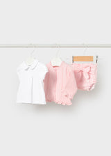 Completo tre pezzi in tricot neonata