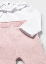 Completo primaverile in tricot neonata