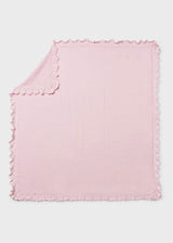 Copertina in cotone traforata con voilant