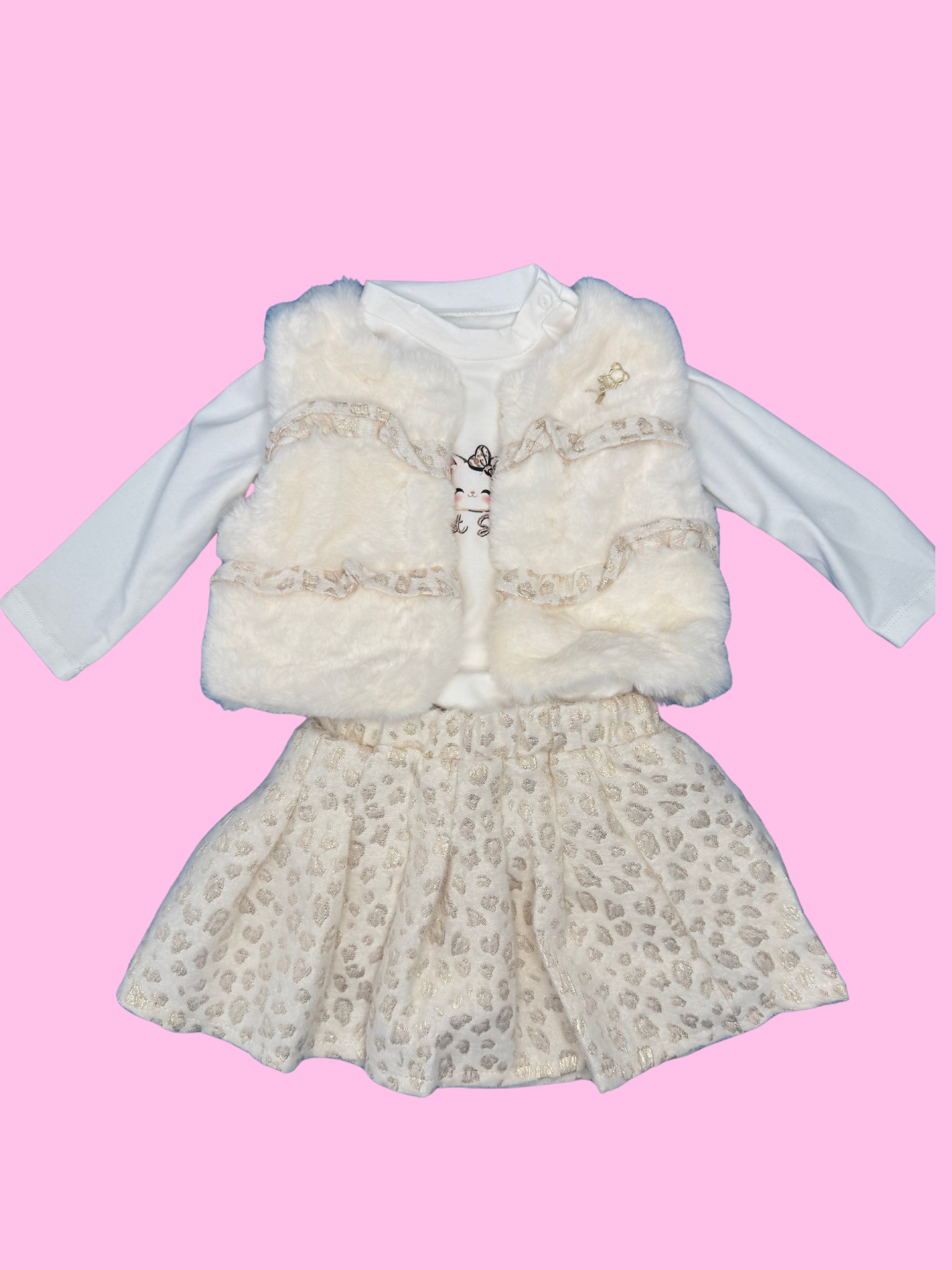 Completo elegante neonata 12/36 mesi