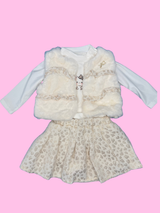 Completo elegante neonata 12/36 mesi