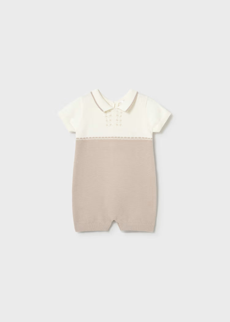 Knitted baby romper