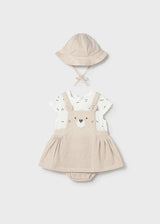Pagliaccetto neonata con cappello