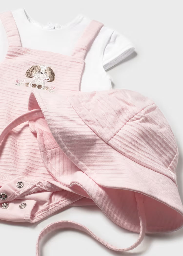 Pagliaccetto neonata con cappello